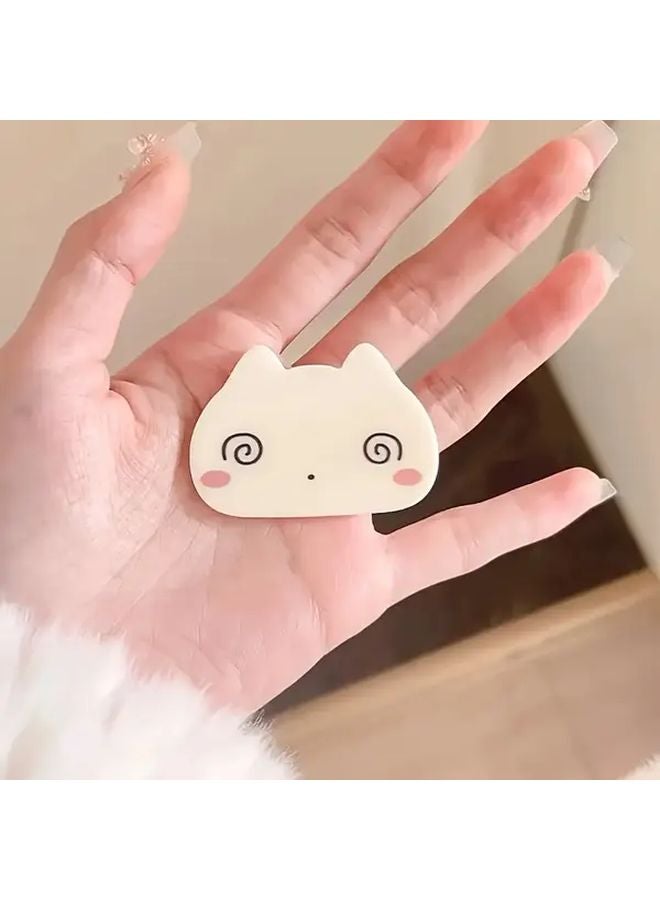 Cute White Cat Hair Clips 2pcs Resin Hair Accessory For Women Ponytails Buns Updos - Image 5